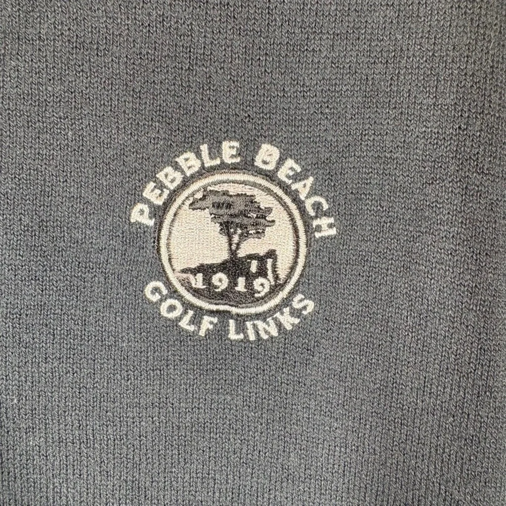 Pebble Beach Golf Bobby Jones Pima Cotton V-Neck Sweater 2X Black Preppy Classic